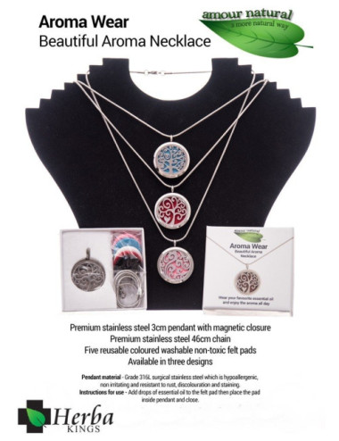 Aromatherapy Necklace model nr2 "Tree with Heart"