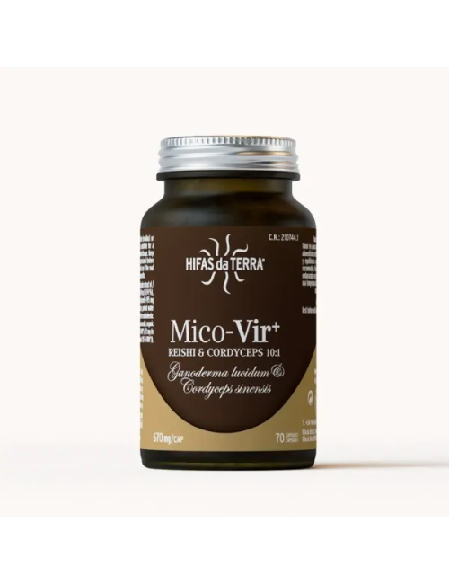 Mico-Vir+ Reishi & Cordyceps 70 Capsules | Hifas da Terra