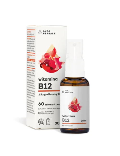 Aura Herbals Vitamin B12 Oral Spray 30ml | 60 Vegan Servings