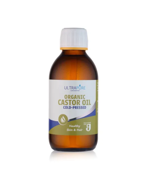 UltraPure Organic Castor Oil 200ml | Cold-Pressed & Hexane-Free