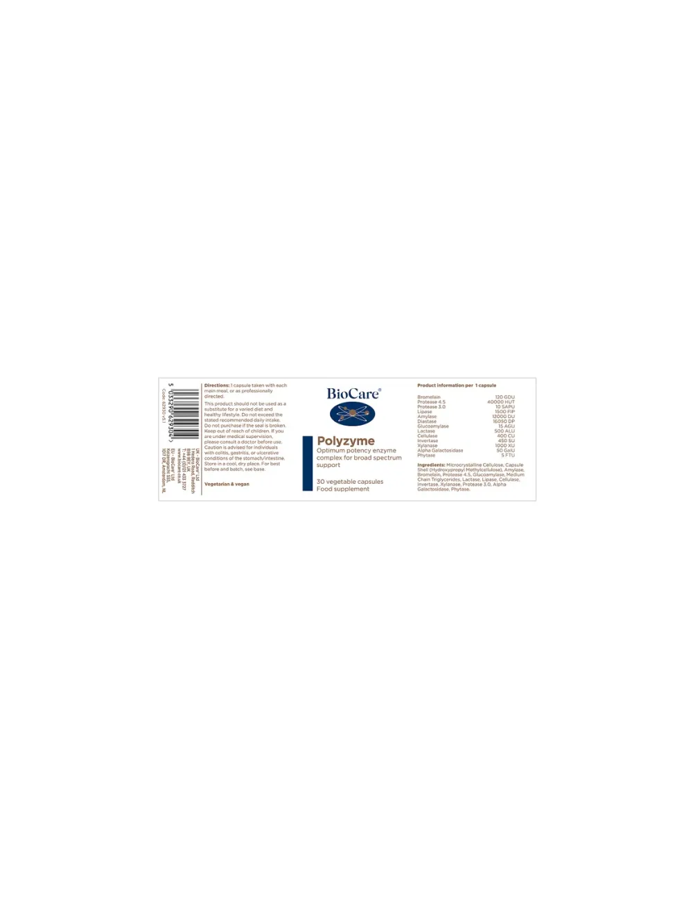 Bio Care Polyzyme 90 capsules