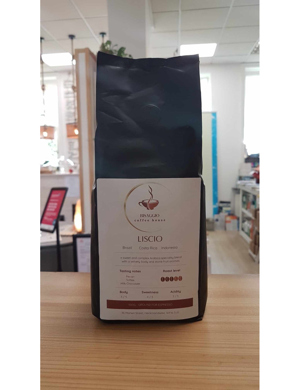 Bisaggio Coffee House, LISCIO Coffee Ground 500g