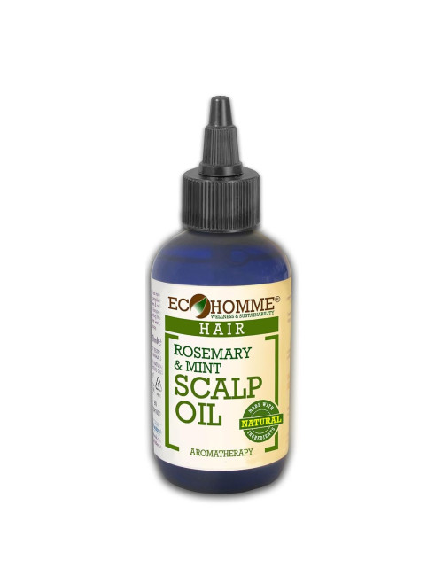 EcoHomme Rosemary & Mint Scalp Oil 100ml | Organic Hair & Scalp Treatment