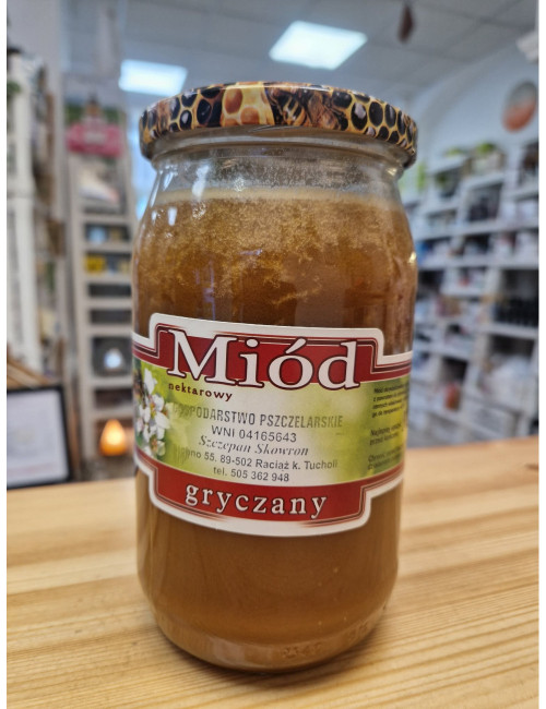 Organic Buckwheat Honey 1kg | Raw Unheated Polish Honey