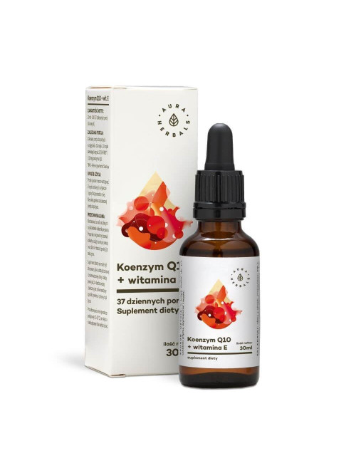 Coenzyme Q10 + Vitamin E Drops 30ml | Aura Herbals Vegan Supplement