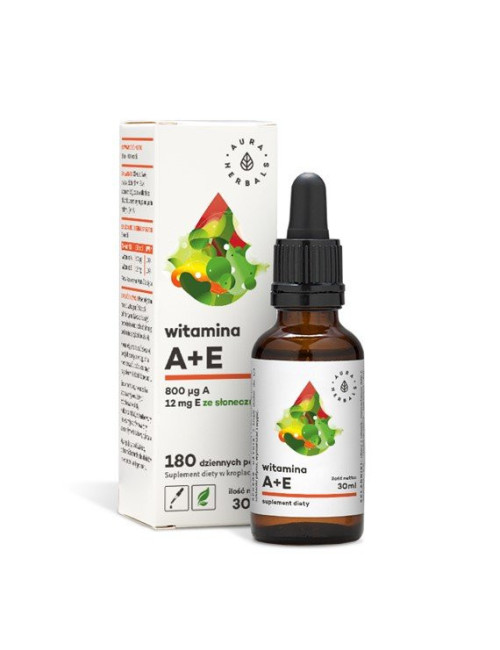 Vitamin A + E Drops 30ml | Aura Herbals Vegan Oil Supplement